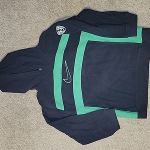 Vintage Nike Usa Y2k Fleece Black/Green Large 14-16